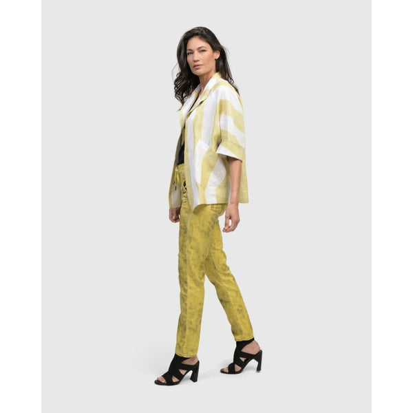 Citron Stripe Linen Jacket