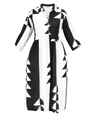 Bagatell France Noire Elongated Tunic Dress Black & White