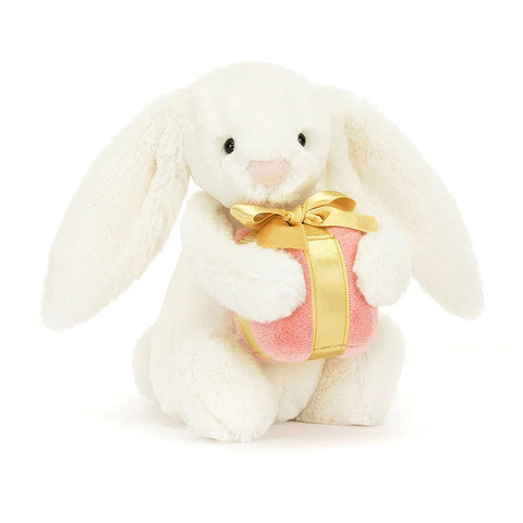 Jellycat Bashful Bunny with Present Plush