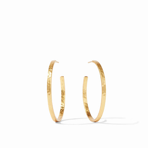 Crescent Gold Hoop Earrings / Extra Large