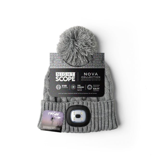 Night Scope Pom Hat / Grey