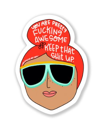 Fucking Awesome Sticker | Available at Leon & Lulu