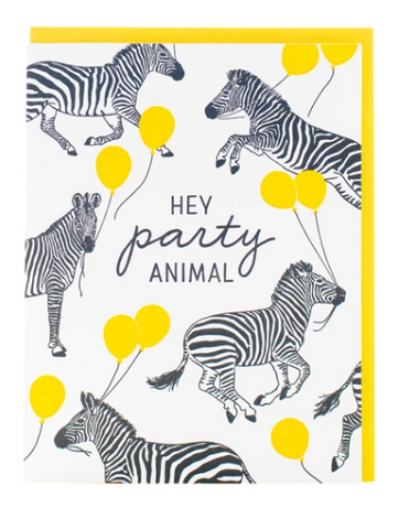 Party Zebras Bday Card