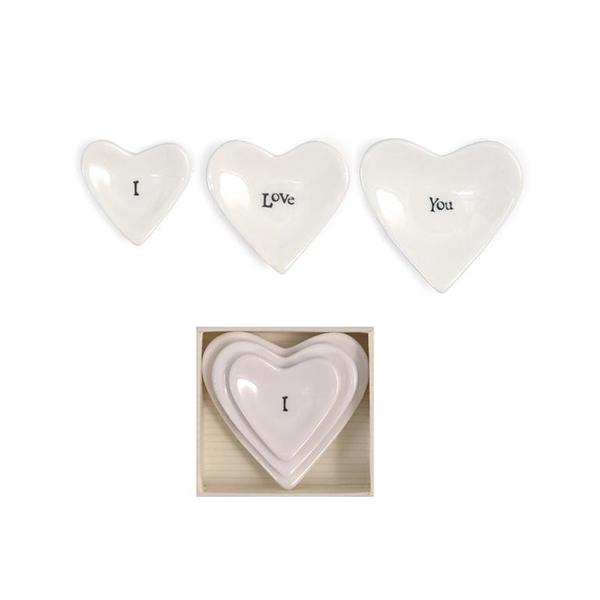 Stackable Heart Dish Set of 3