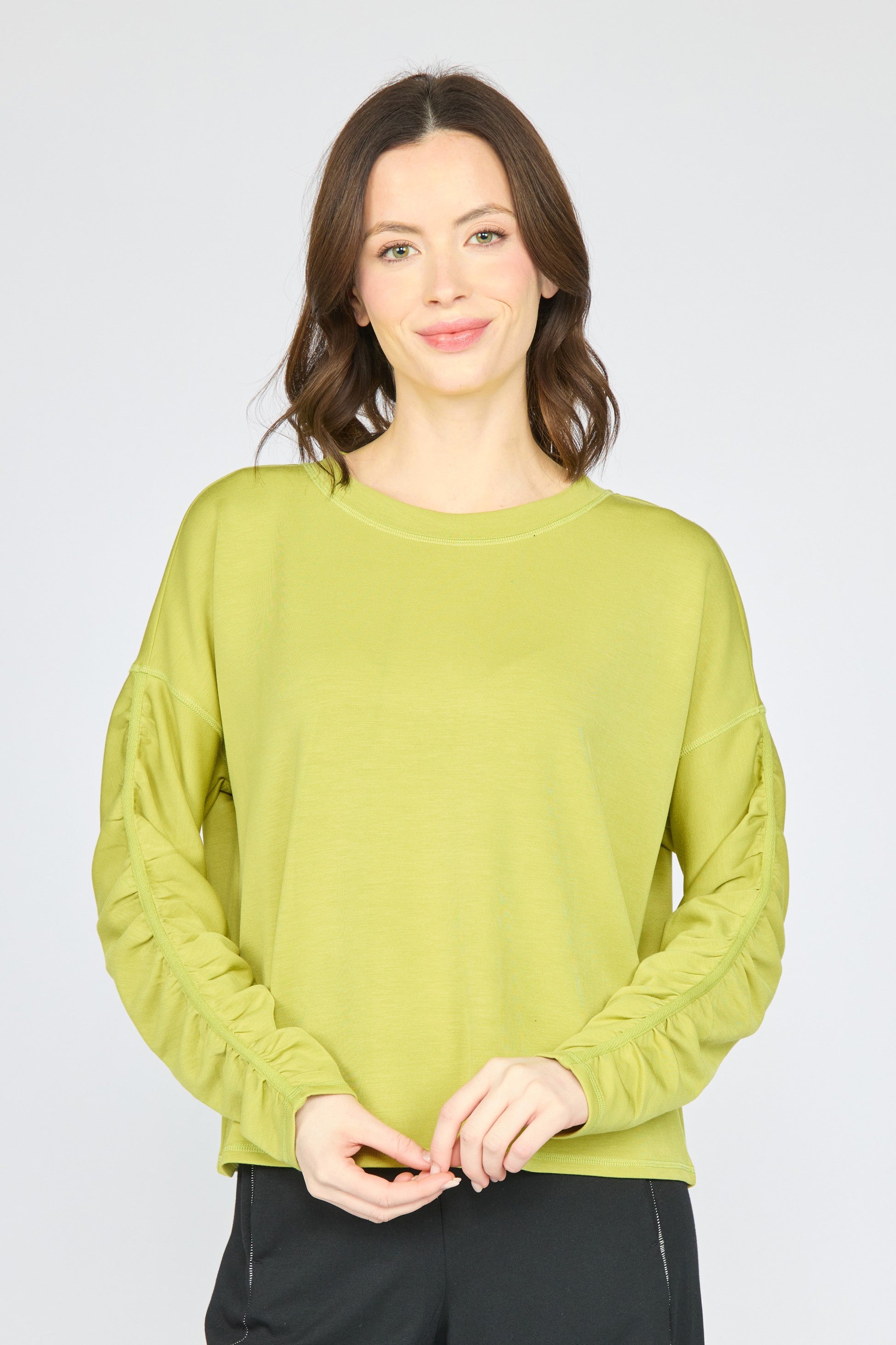 The Wander Pullover by Olivia by Habitat in Pear