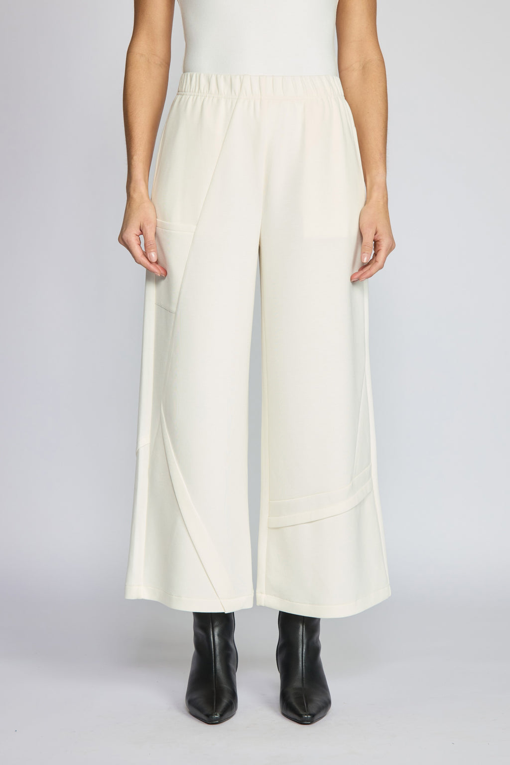 Olivia's Feather Lux Knit Crossroads Pants in Ivory