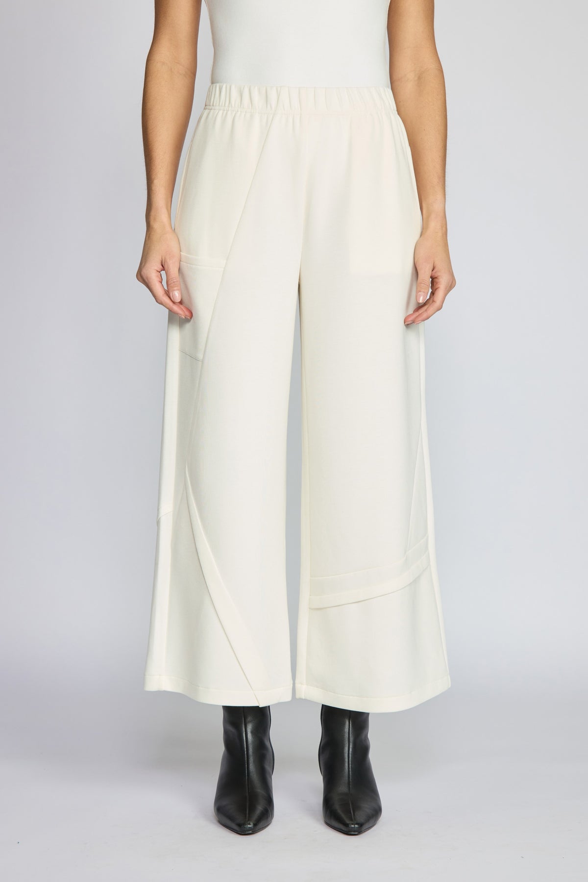 Olivia's Feather Lux Knit Crossroads Pants in Ivory