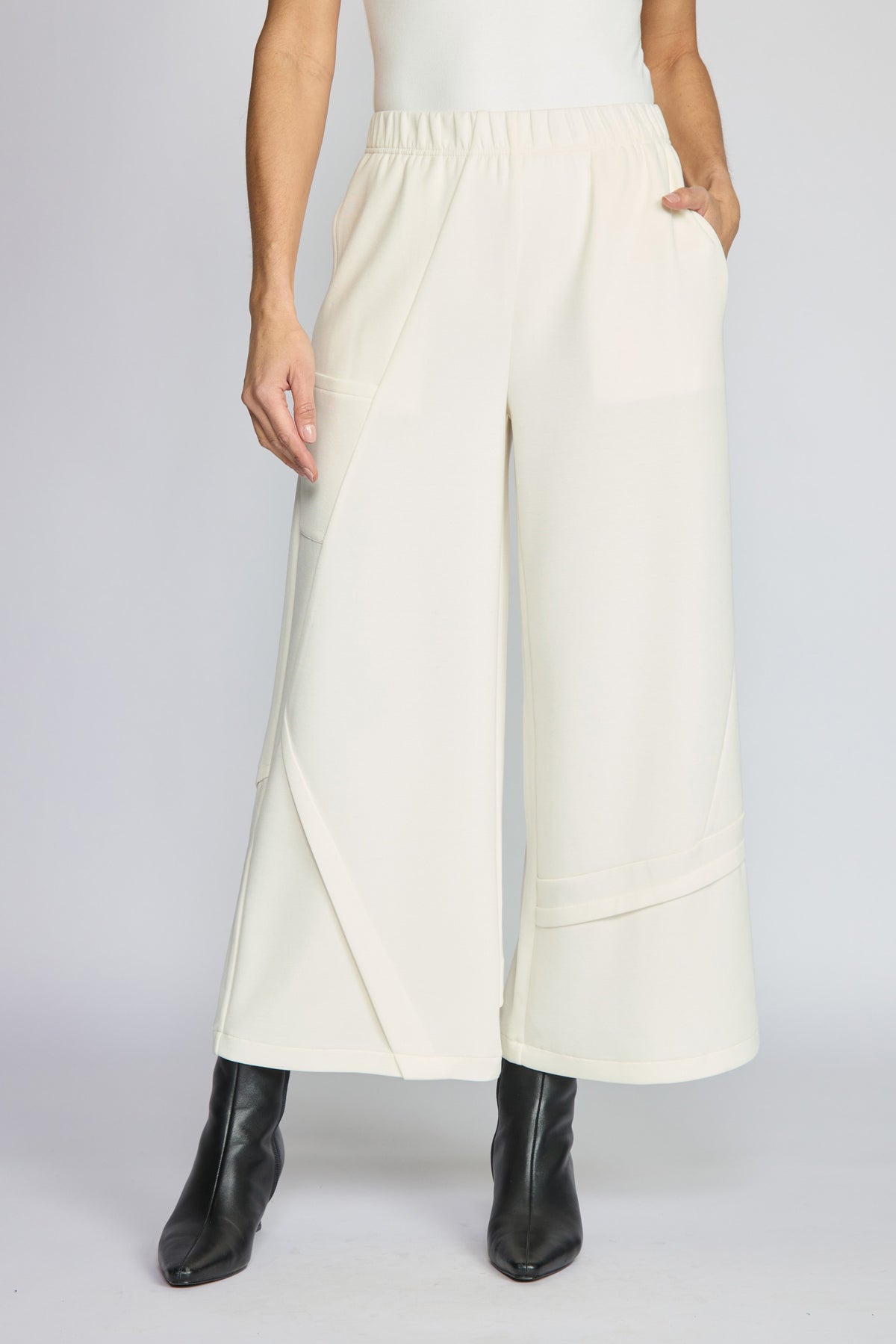 Olivia's Feather Lux Knit Crossroads Pants in Ivory