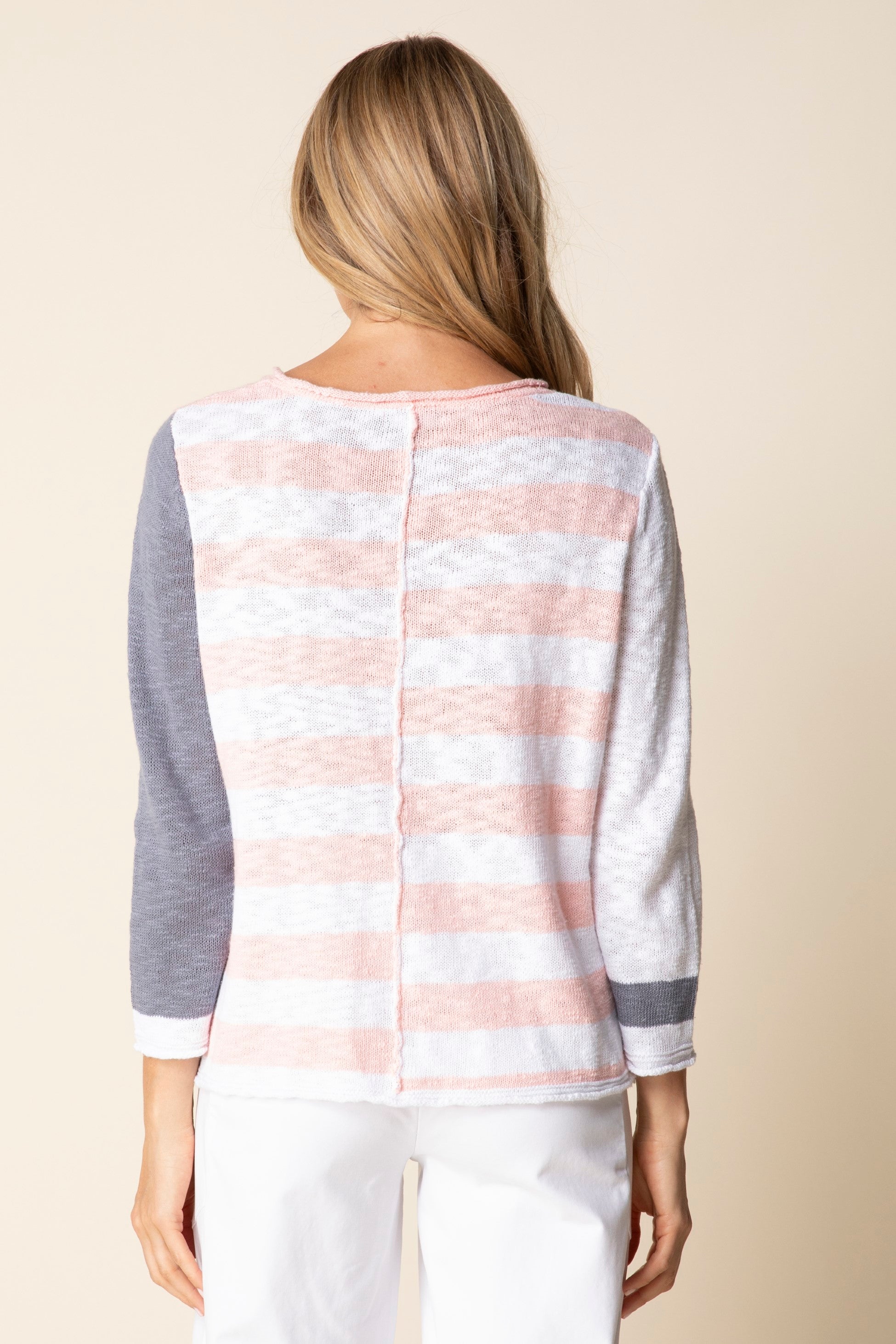 Habitat's Yin Yang Patchwork Pullover in Blush