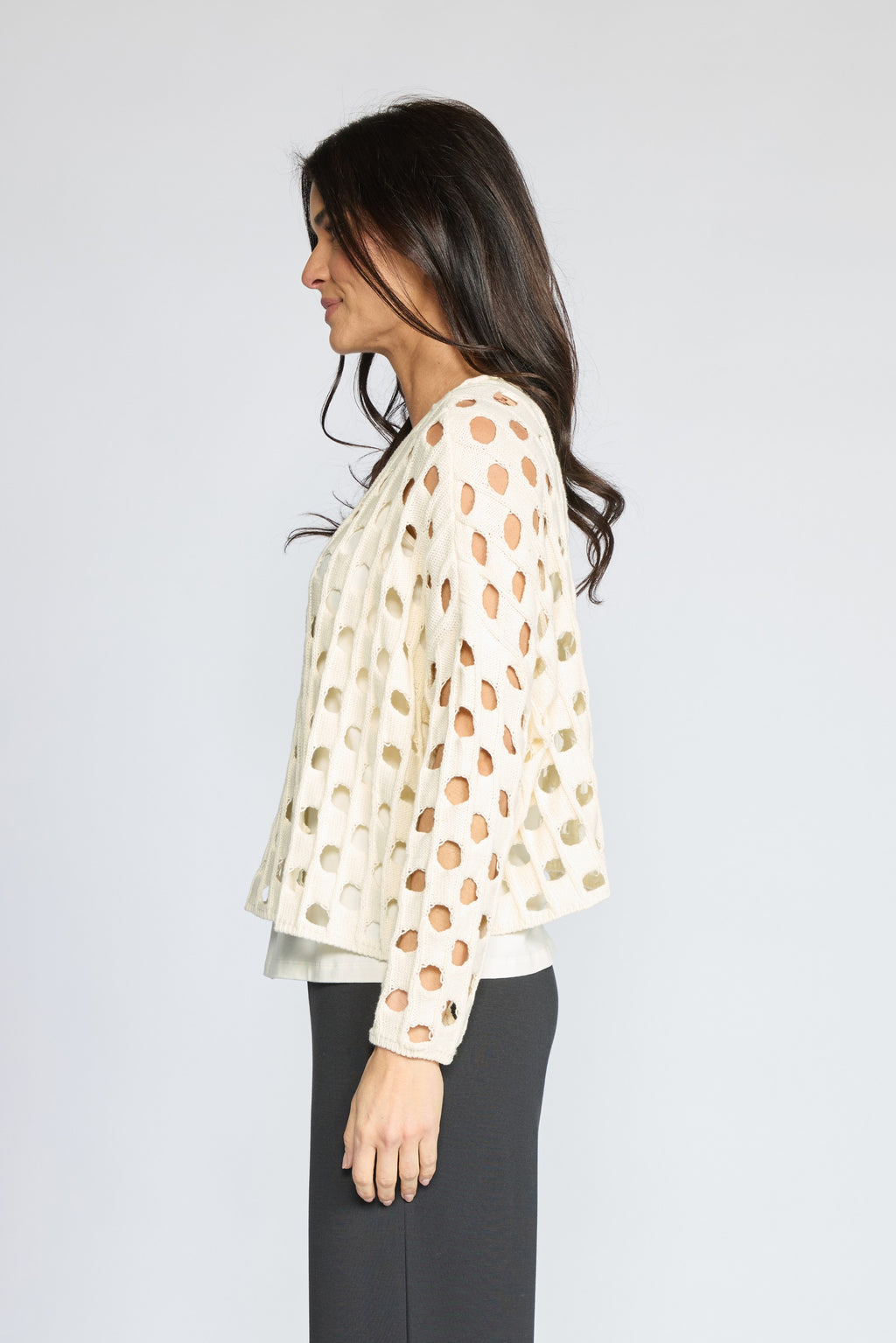 Olivia by Habitat Open Weave Chic Topper in Ivory