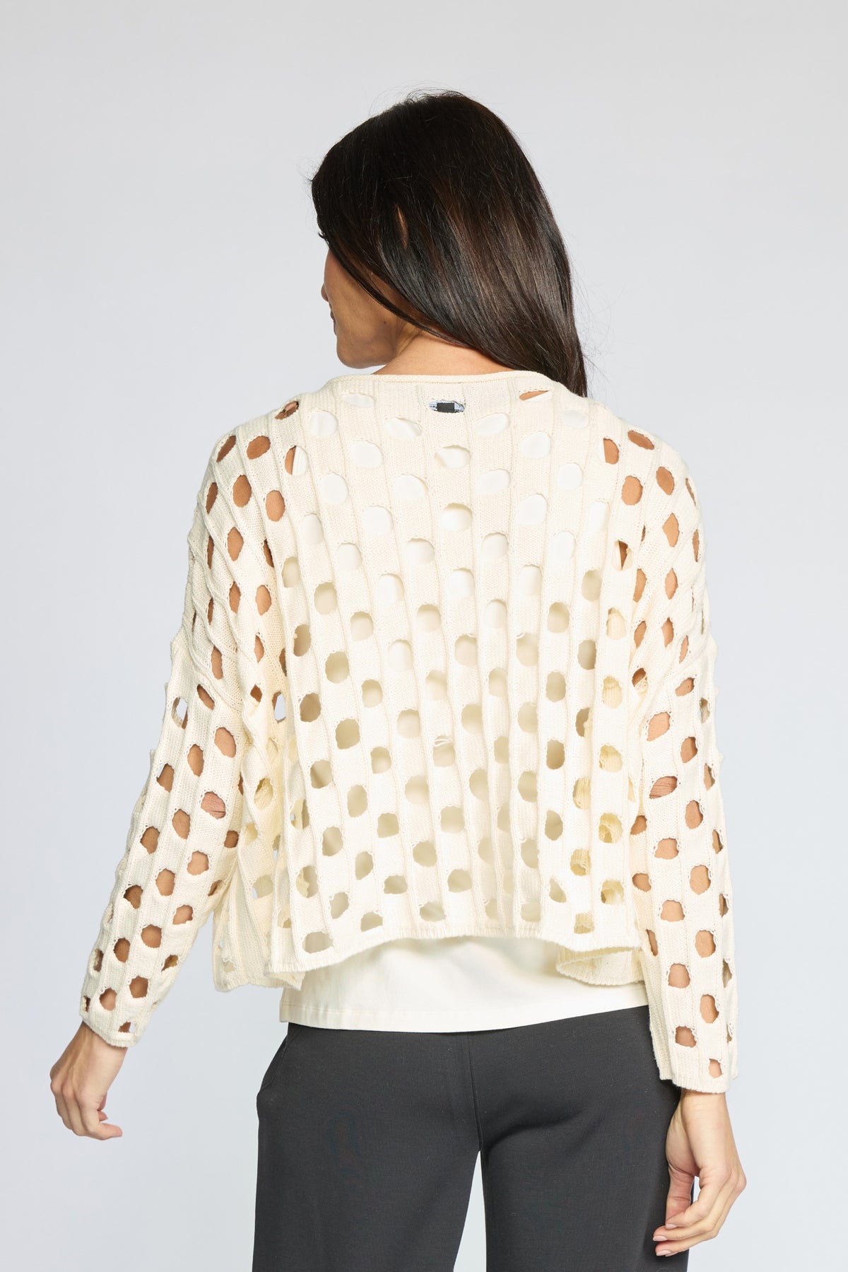 Olivia by Habitat Open Weave Chic Topper in Ivory