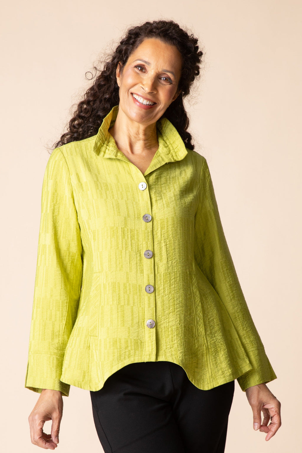 Habitat's Rayon Jacquard Event Shirt in Sprout