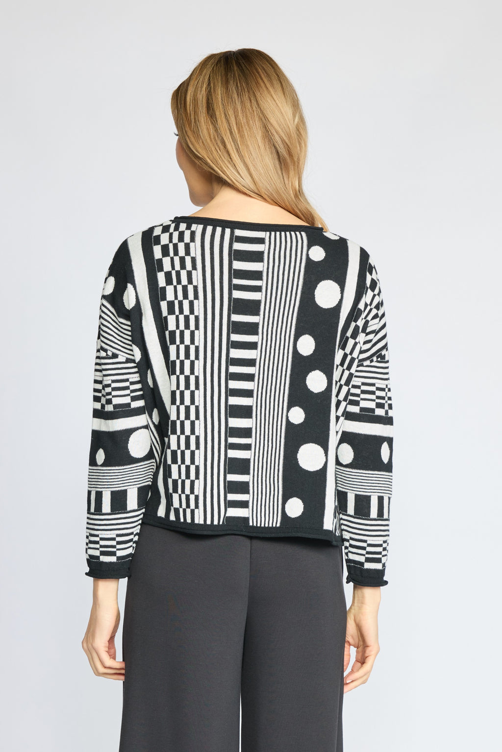 The Mixed Topper Sweater by Olivia in Ivory