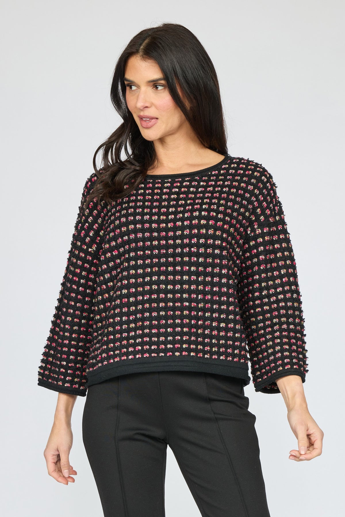 Olivia by Habitat's Velura Knit Pullover in Black