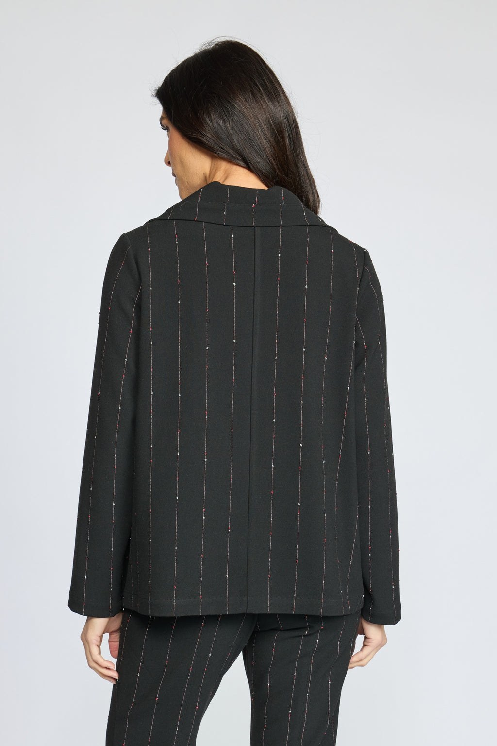 Olivia by Habitat Playful Pinstripe Asymmetrical Jacket