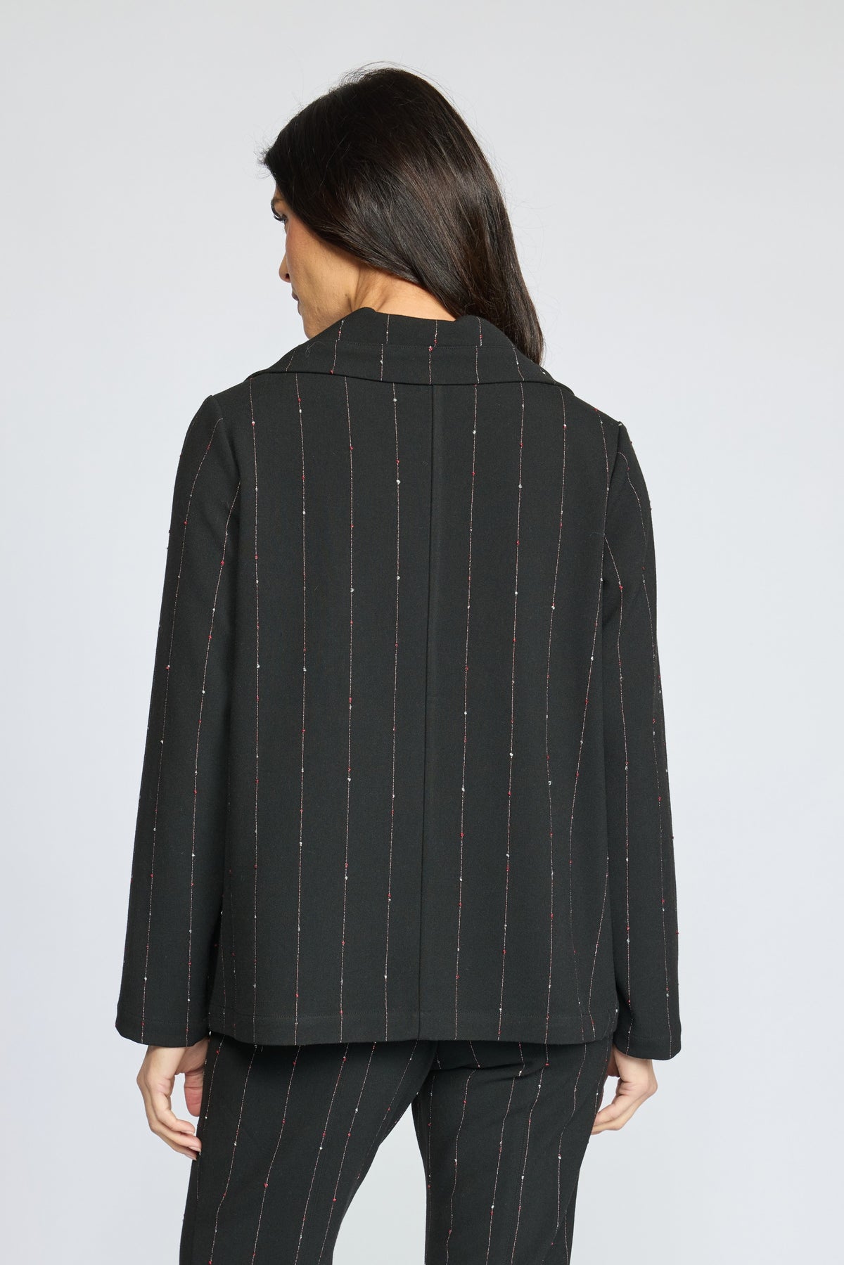 Olivia by Habitat Playful Pinstripe Asymmetrical Jacket