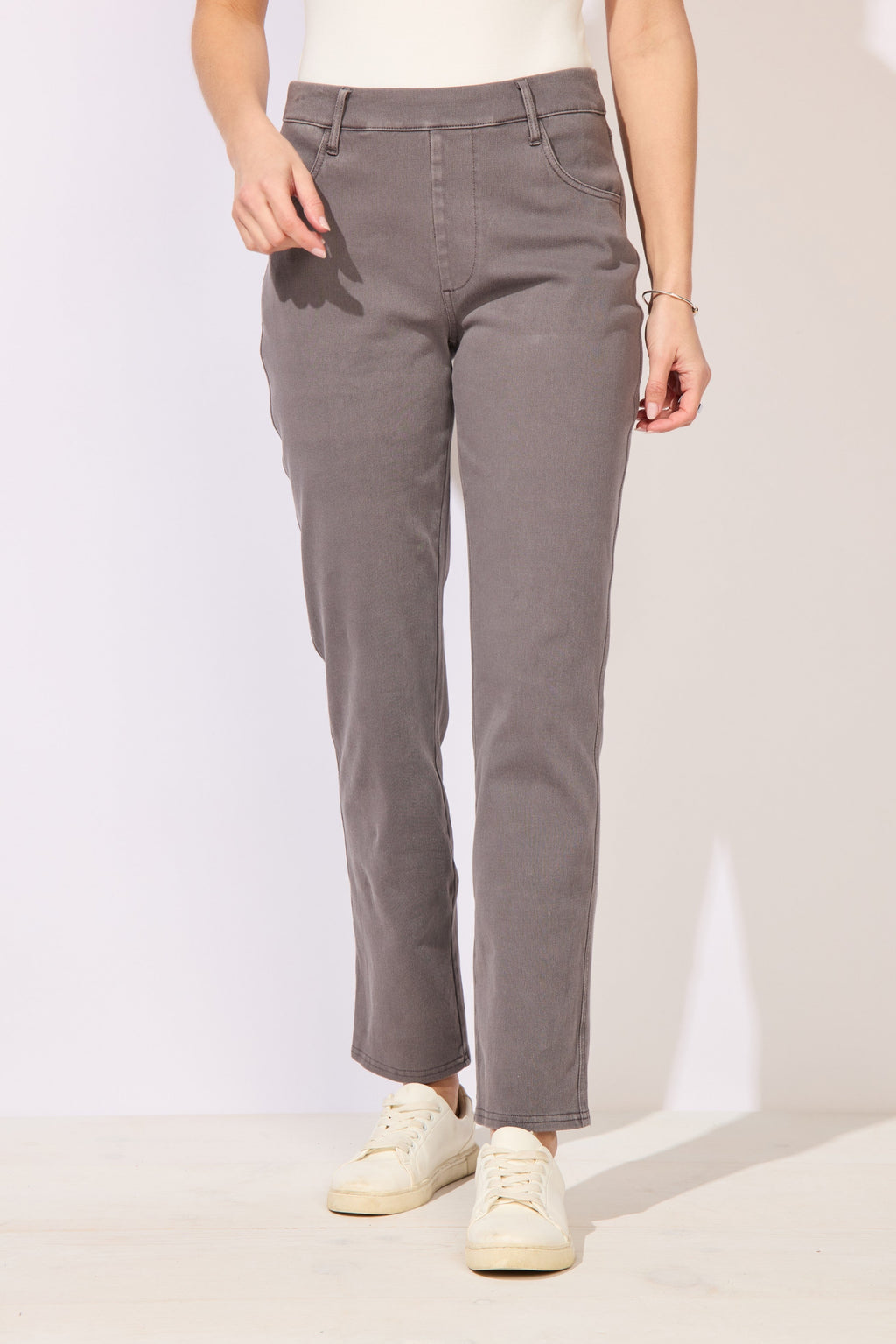 Escape by Habitat's Comfort Knit Denim Straight Leg Jean in Volcano