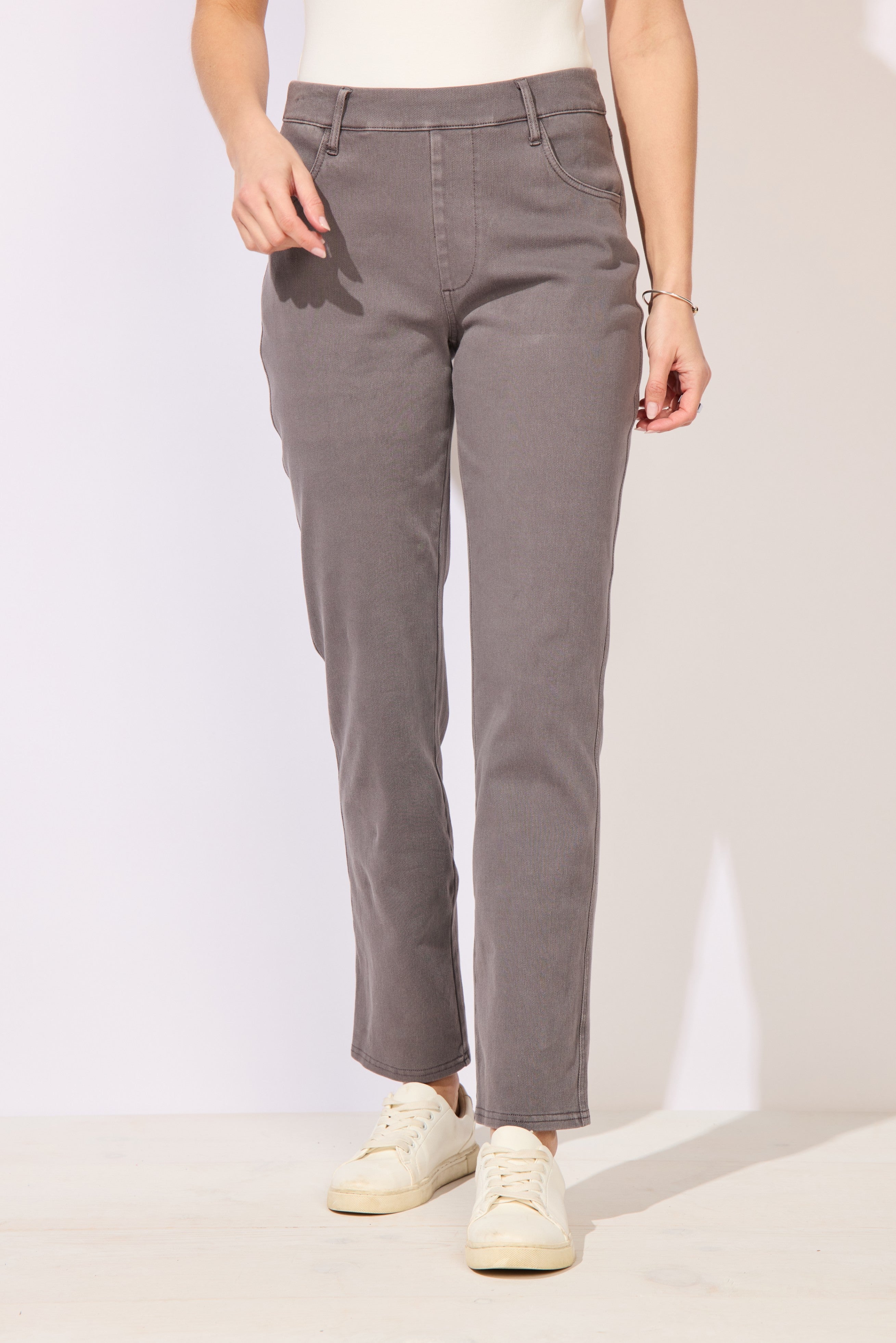 Escape by Habitat's Comfort Knit Denim Straight Leg Jean in Volcano