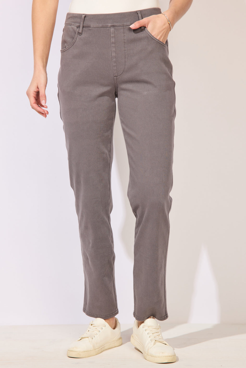 Escape by Habitat's Comfort Knit Denim Straight Leg Jean in Volcano