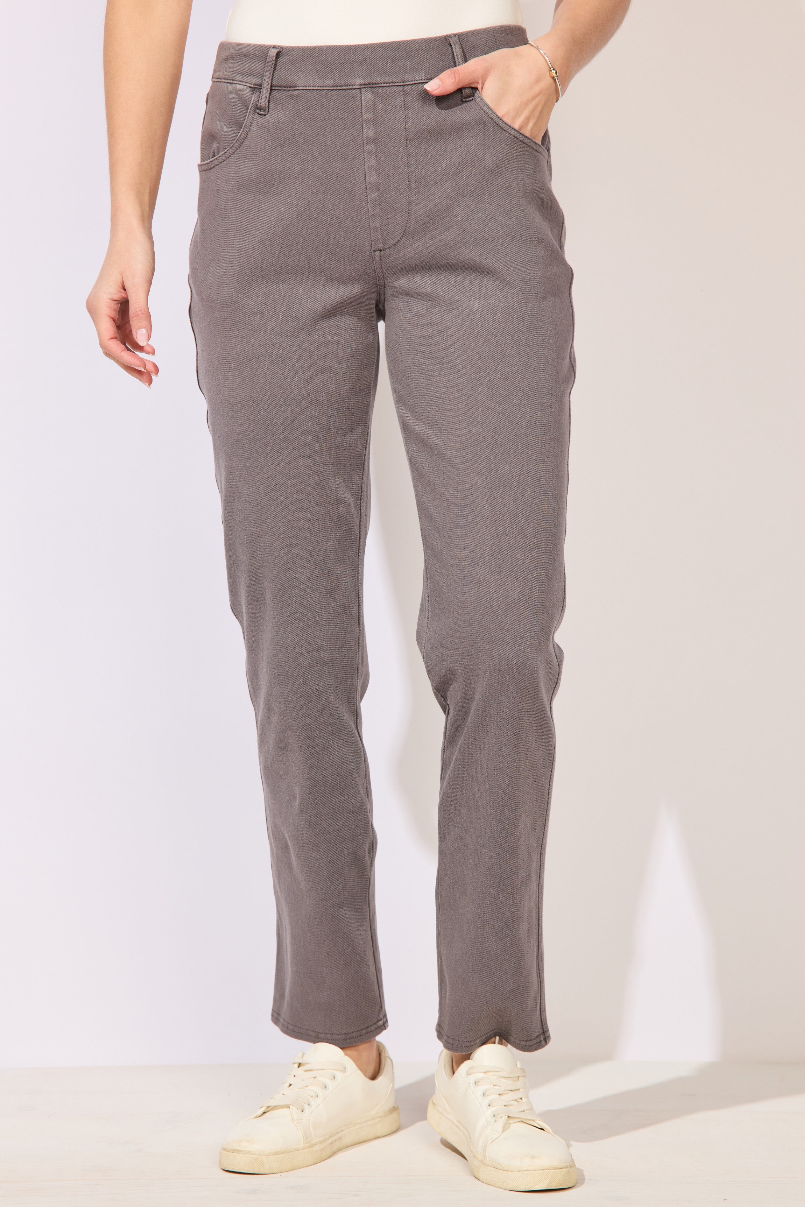 Escape by Habitat's Comfort Knit Denim Straight Leg Jean in Volcano