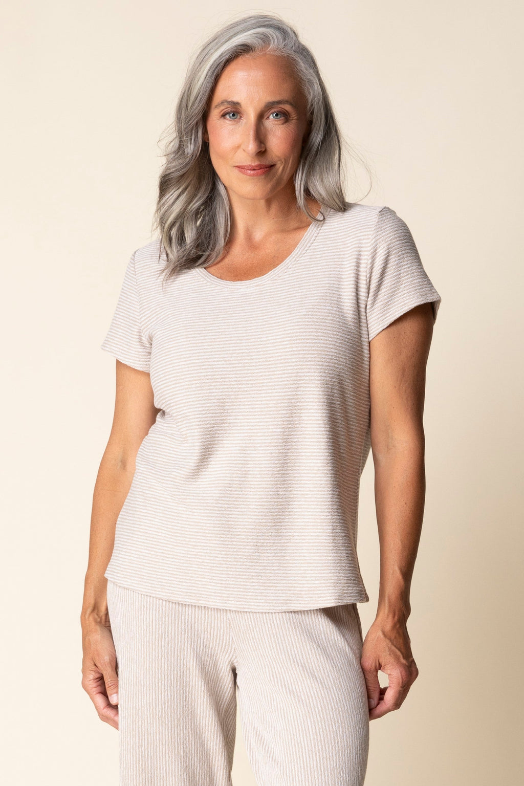 Habitat's Pasadena Striped Tee in Oakwood