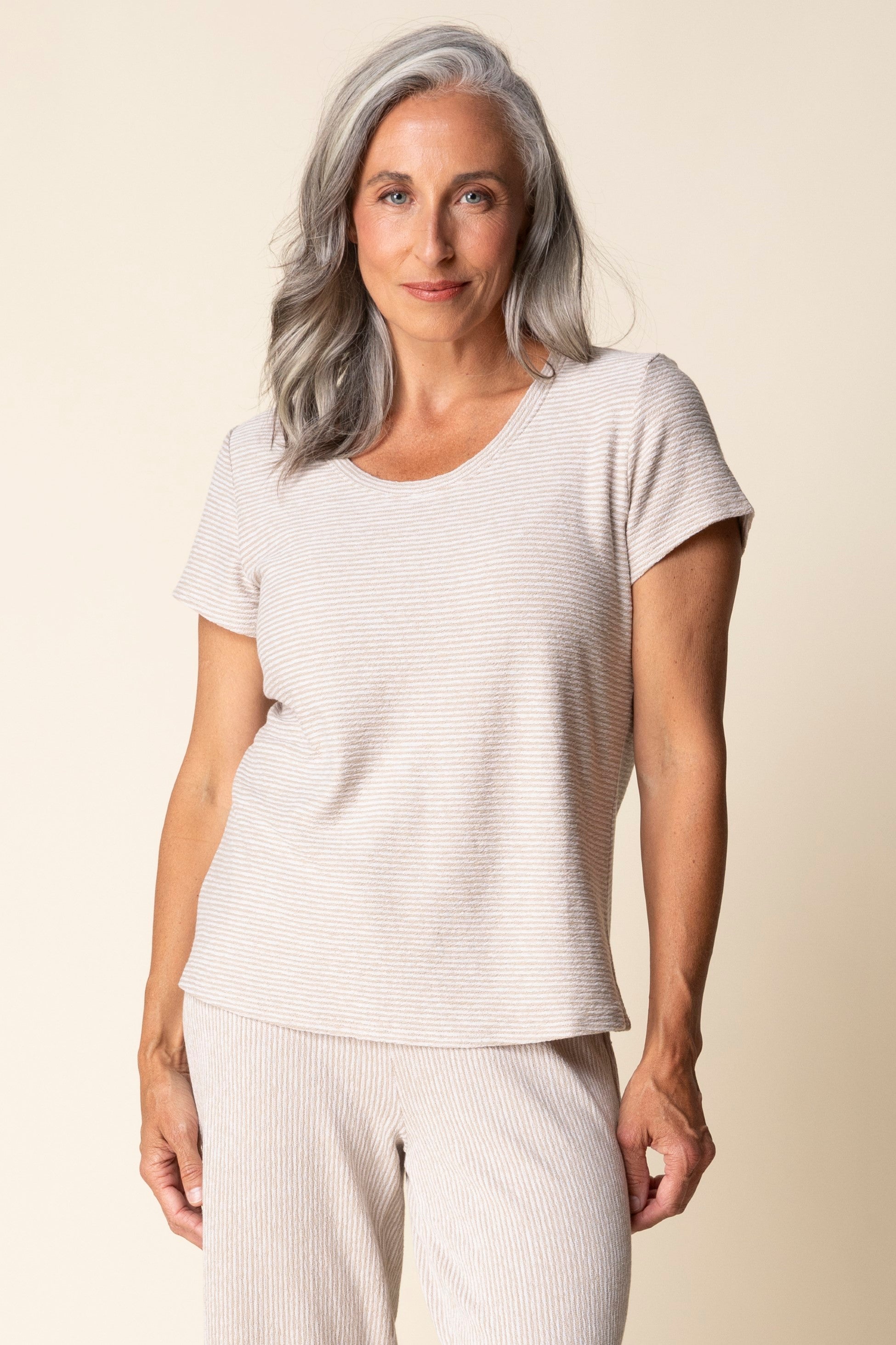 Habitat's Pasadena Striped Tee in Oakwood