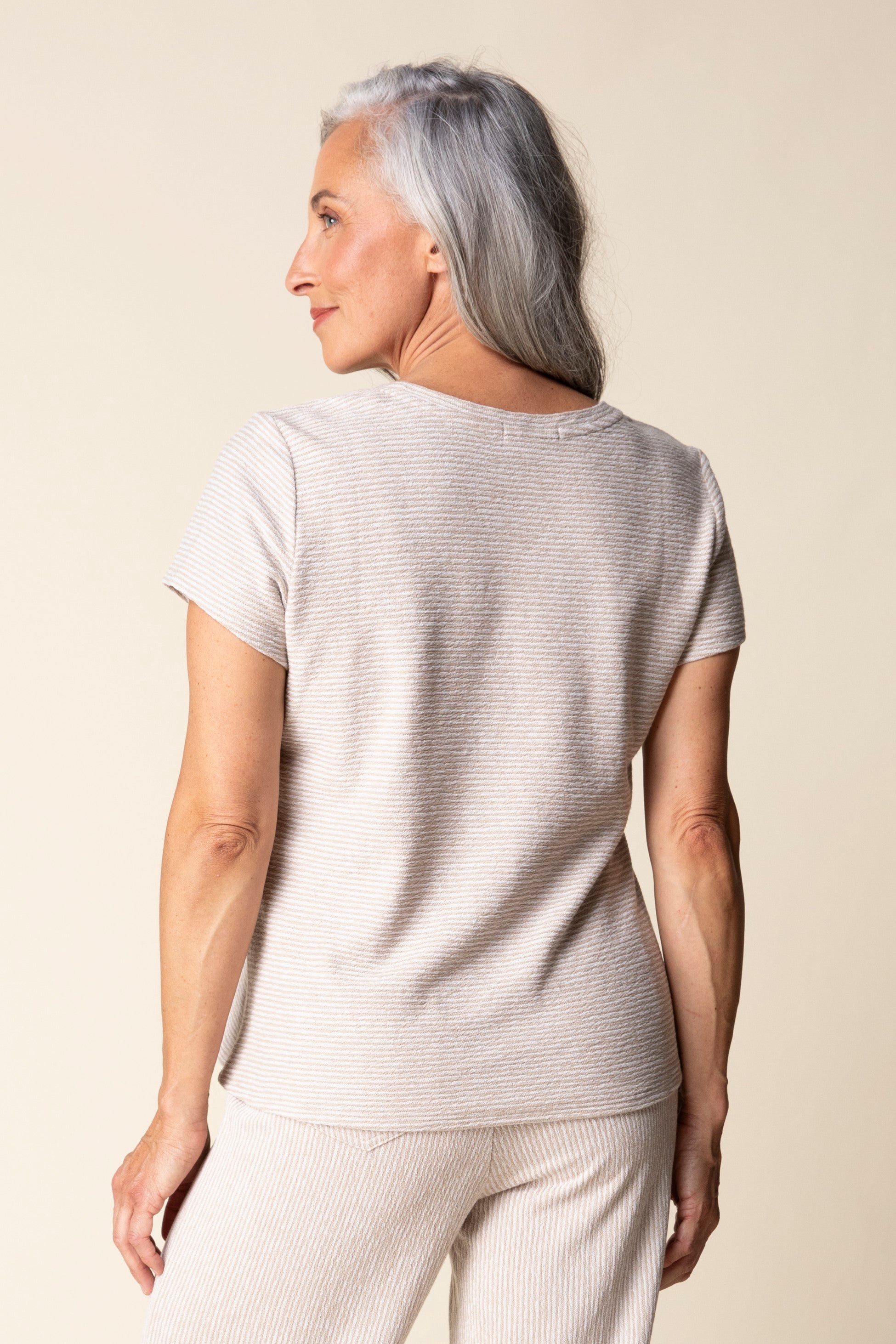 Habitat's Pasadena Striped Tee in Oakwood