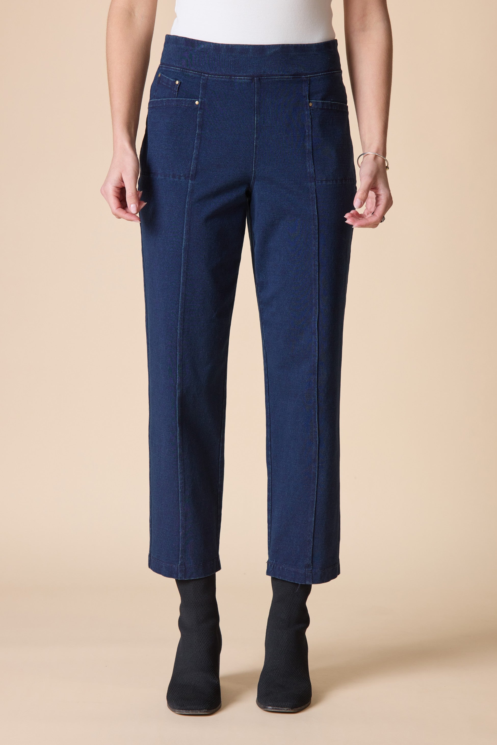 The Stonewash Knit Go-To Pant from Habitat in Denim