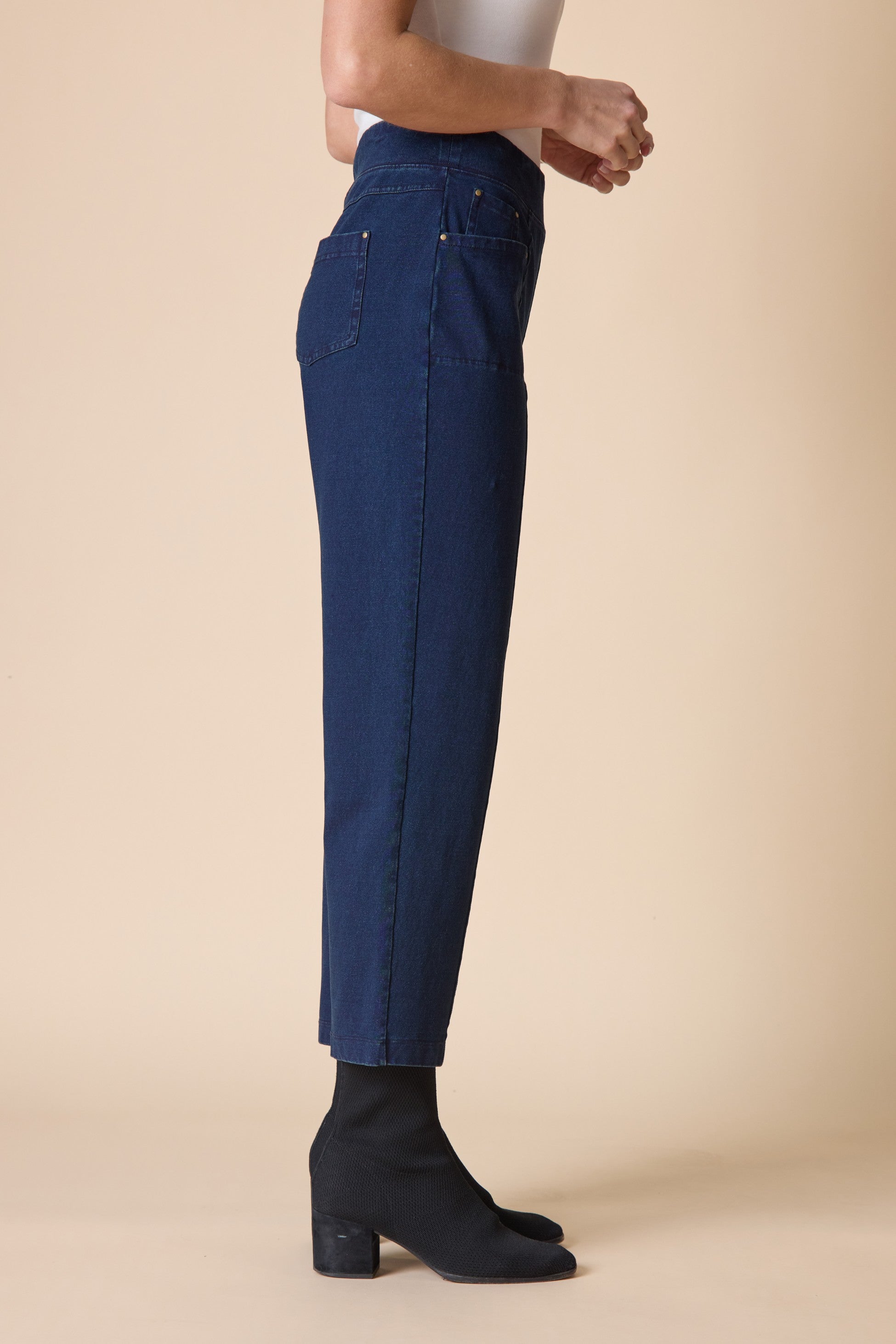 The Stonewash Knit Go-To Pant from Habitat in Denim