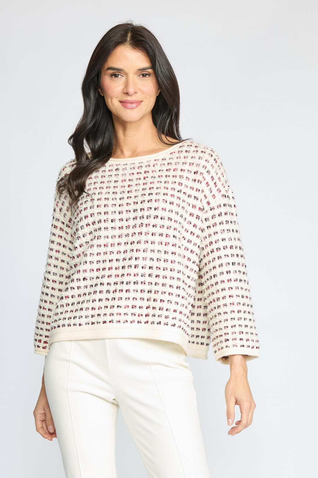 Olivia by Habitat's Velura Knit Pullover in Ivory