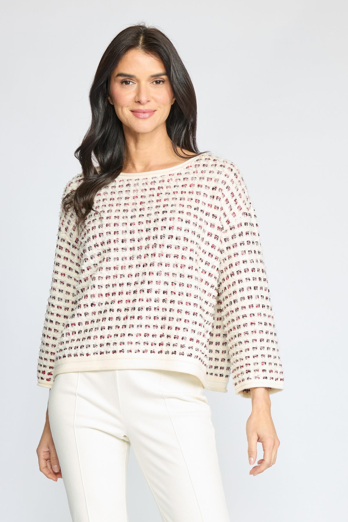 Olivia by Habitat's Velura Knit Pullover in Ivory