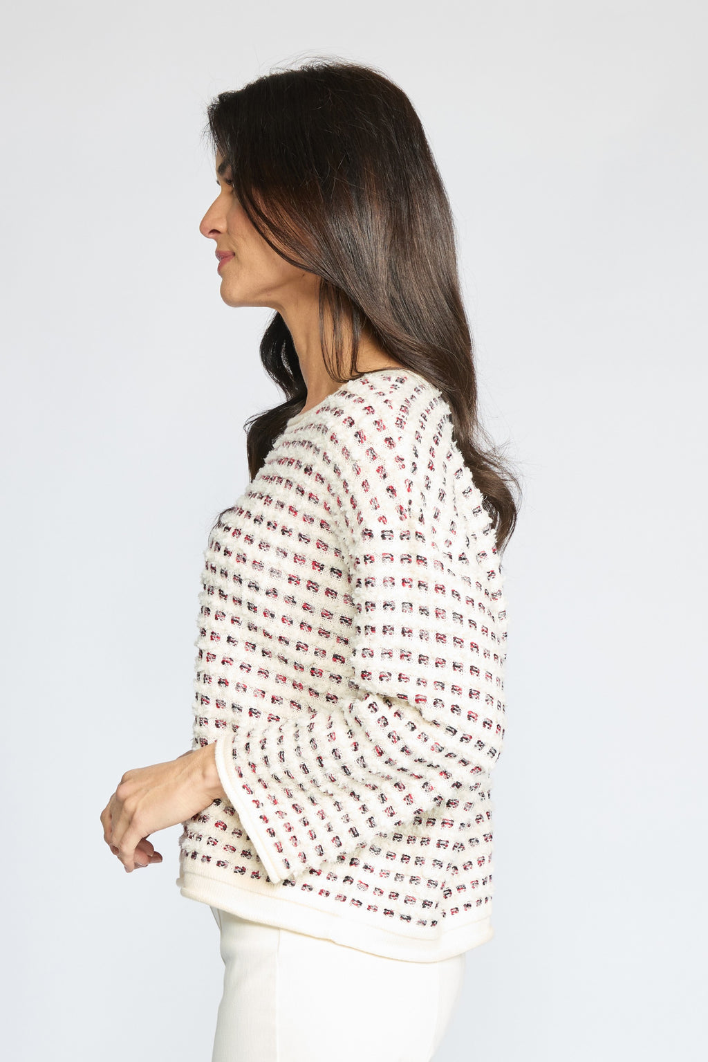 Olivia by Habitat's Velura Knit Pullover in Ivory