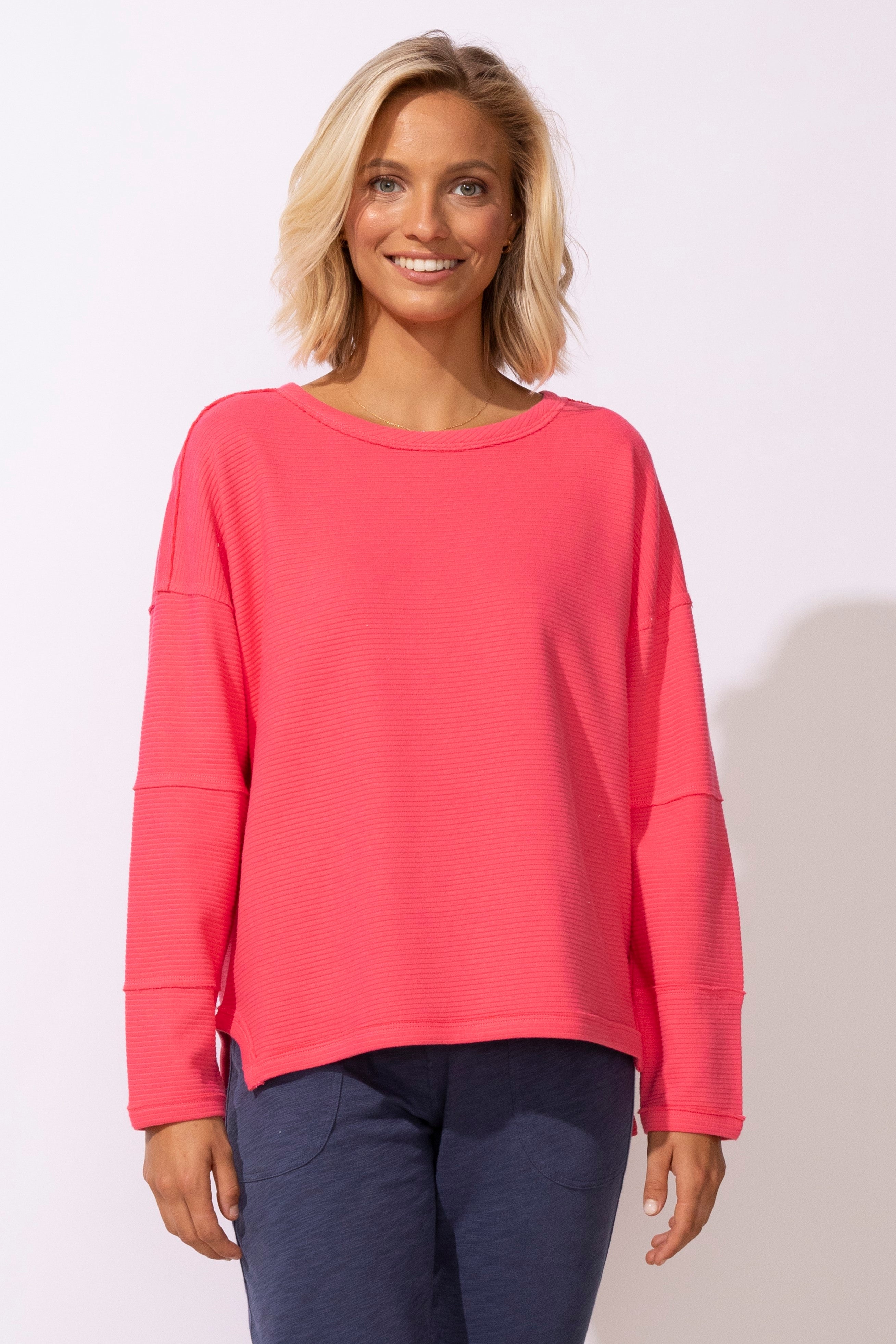 Escape's Ottoman Daybreak Pullover in Poppy