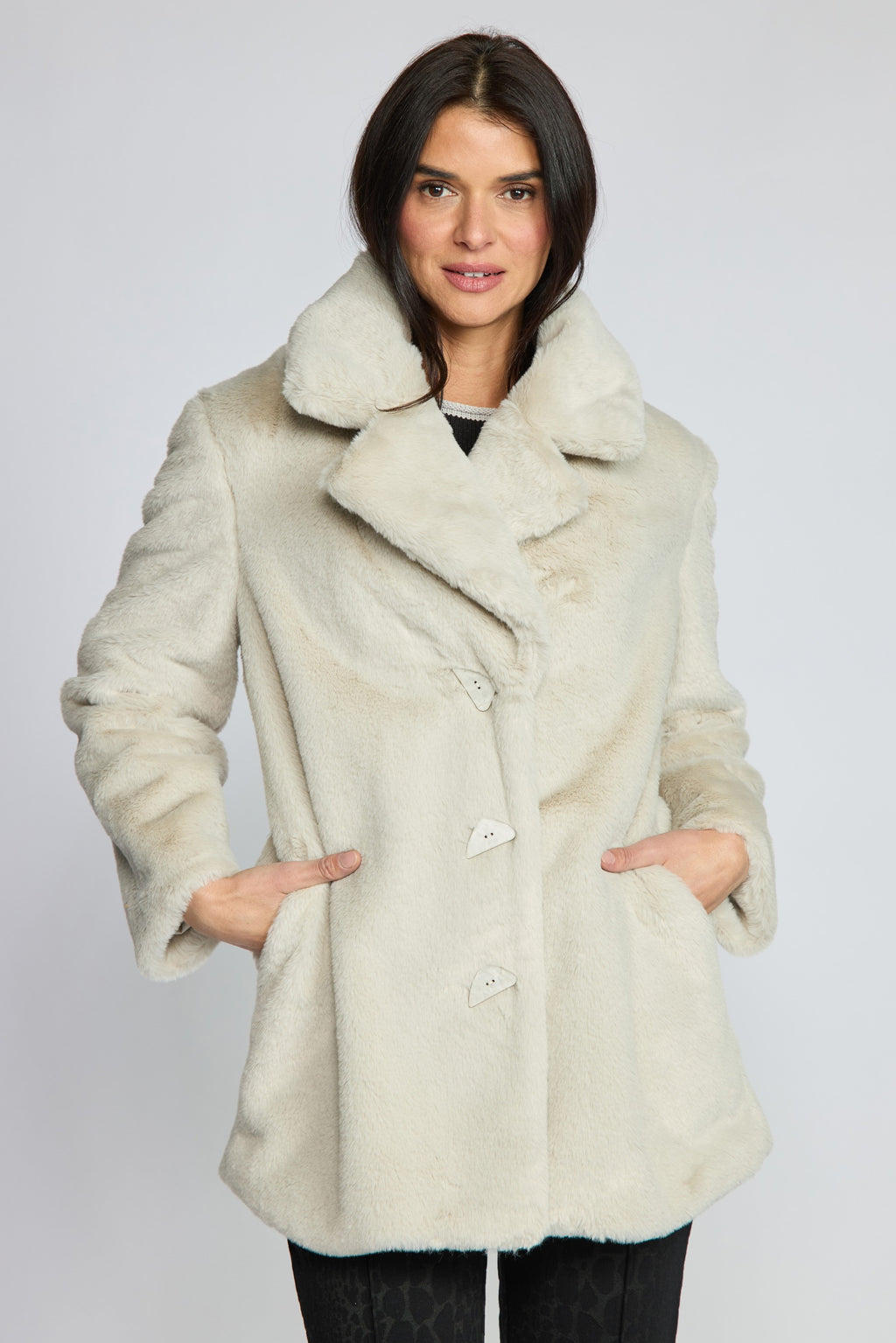 The Standout Car Coat by Olivia by Habitat in Sand