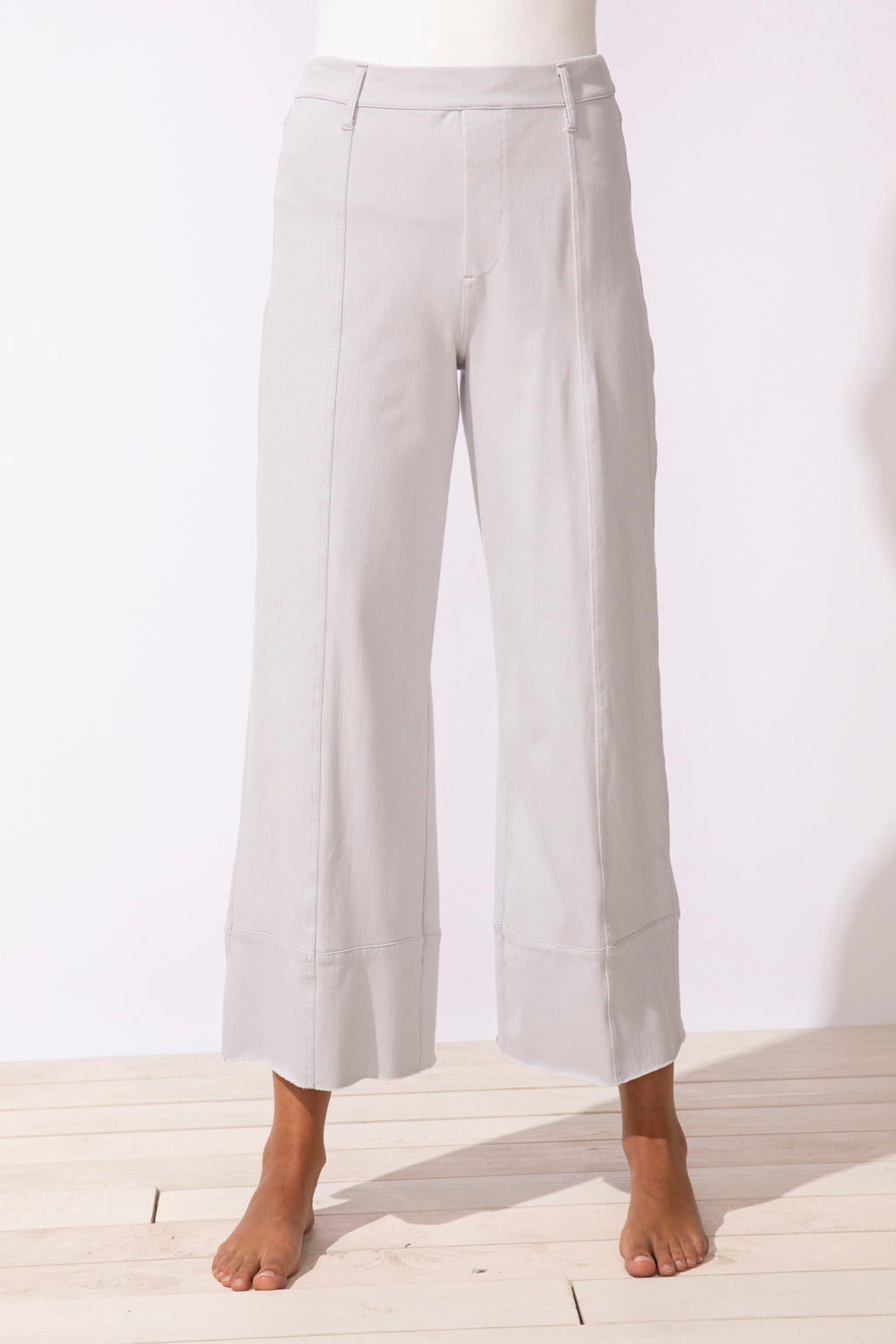 Escape's Comfort Knit Denim Crop Jeans in Dune