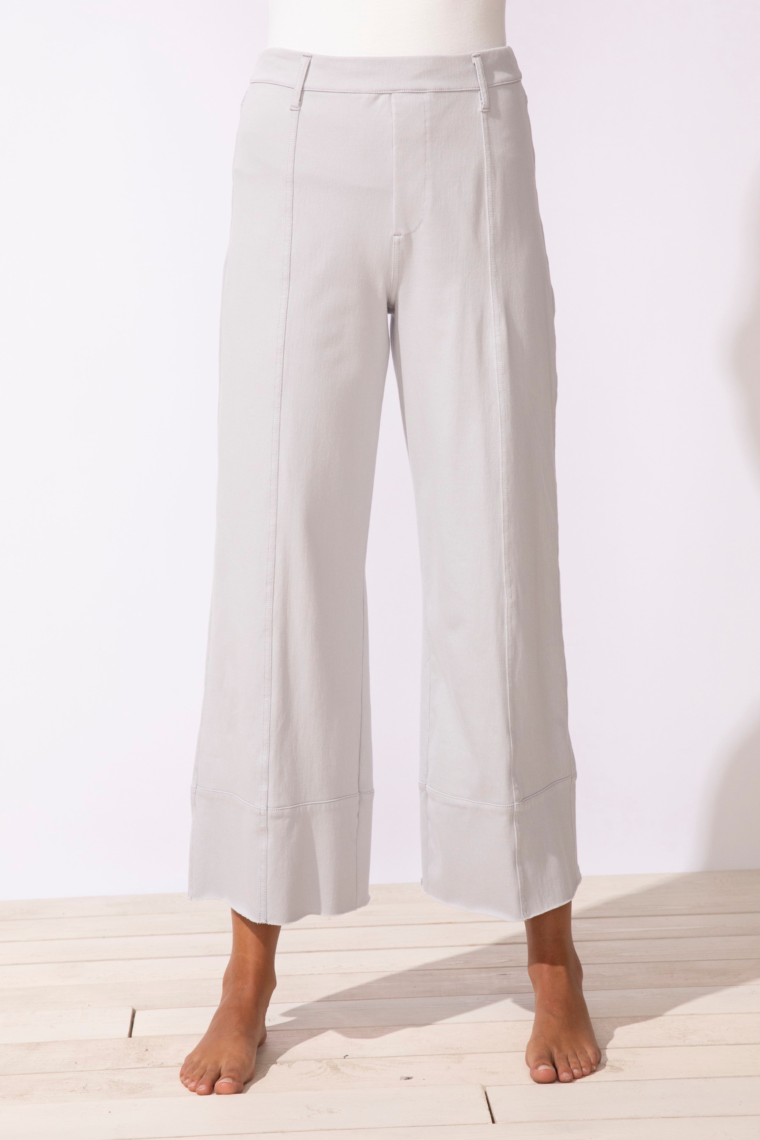 Escape's Comfort Knit Denim Crop Jeans in Dune