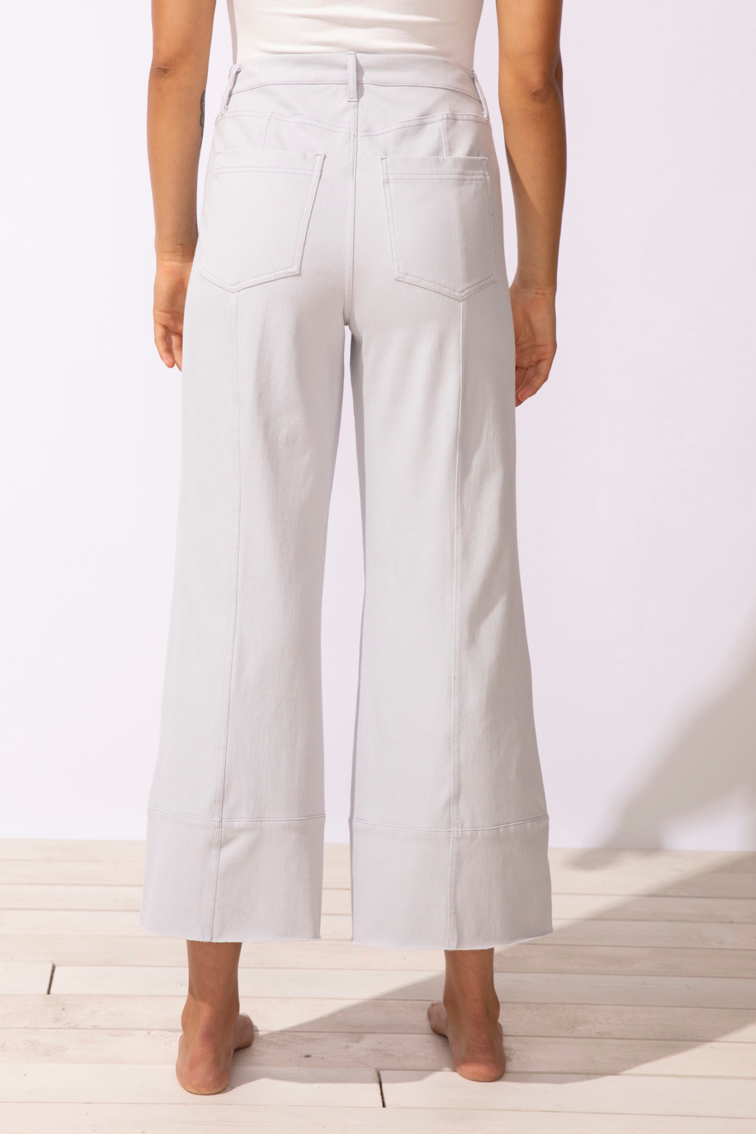 Escape's Comfort Knit Denim Crop Jeans in Dune