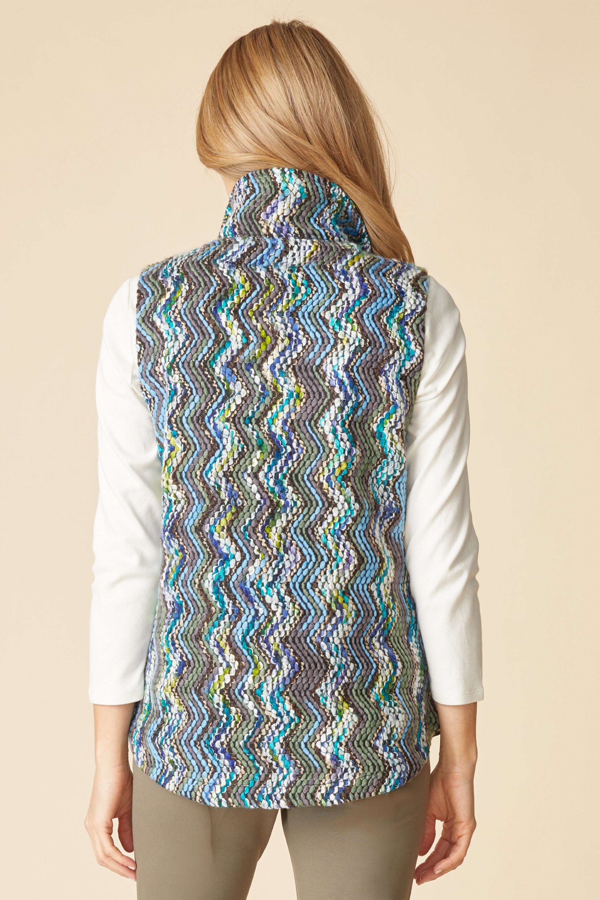 Habitat's Tapestry Weave Lean Look Vest in Stream