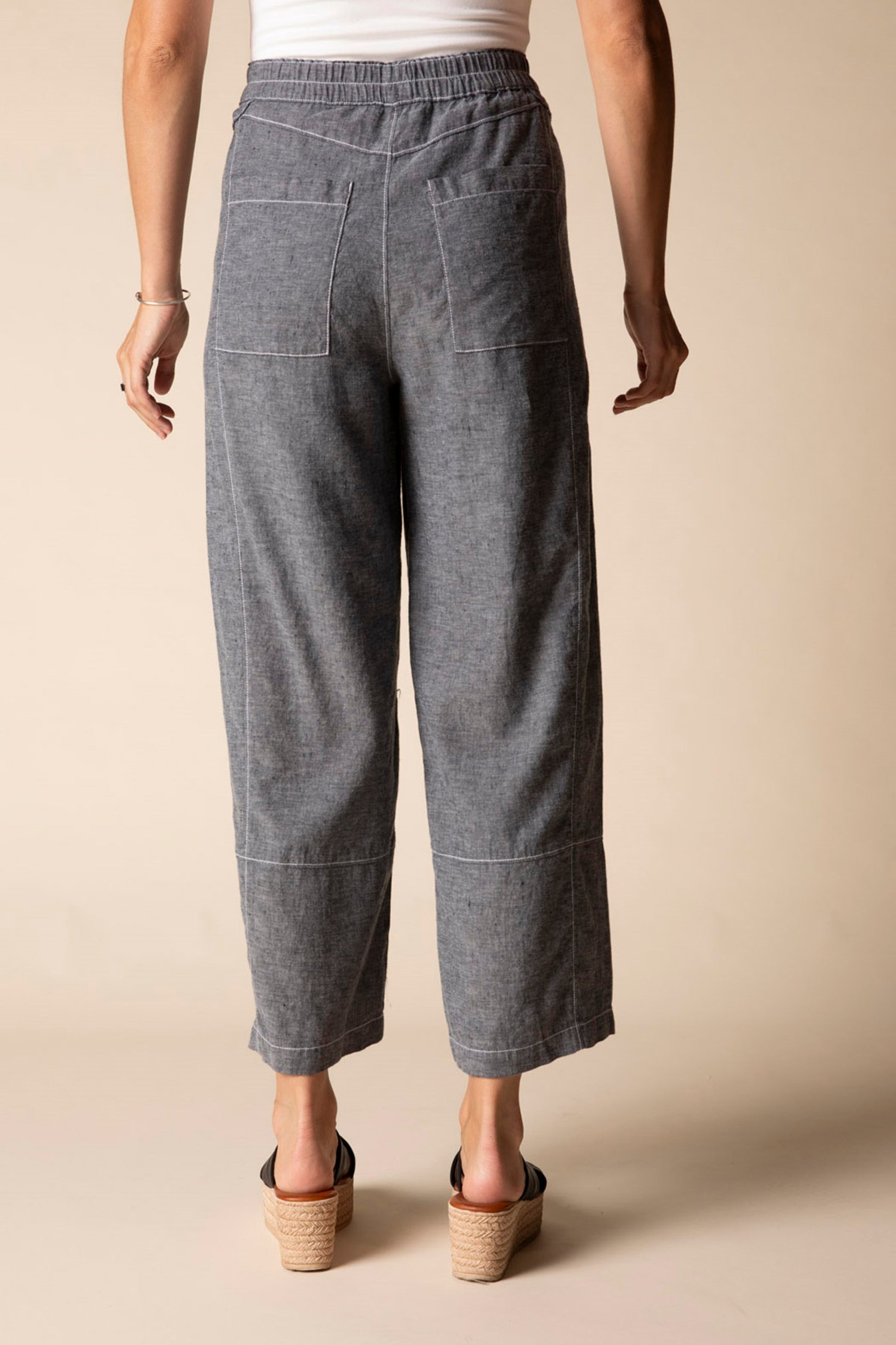 Habitat's Contrast Seams Flood Pant in Black