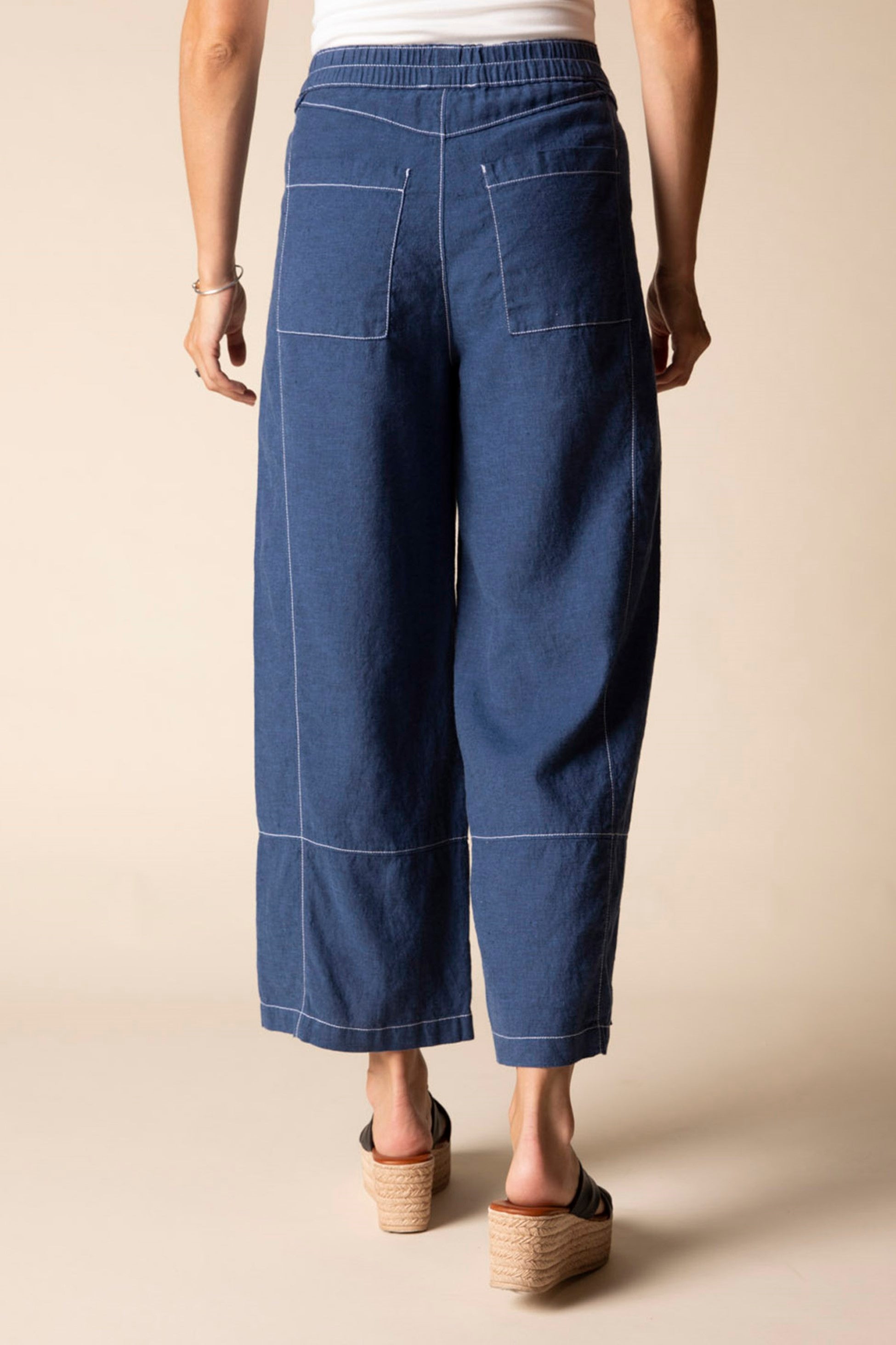 Habitat's Contrast Seams Flood Pant in Navy