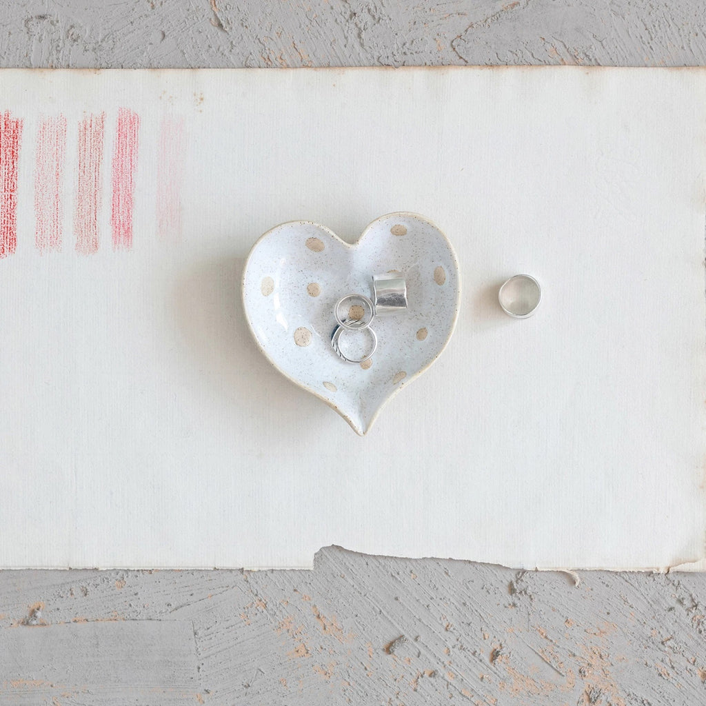 Heart Shaped Dish with Dots