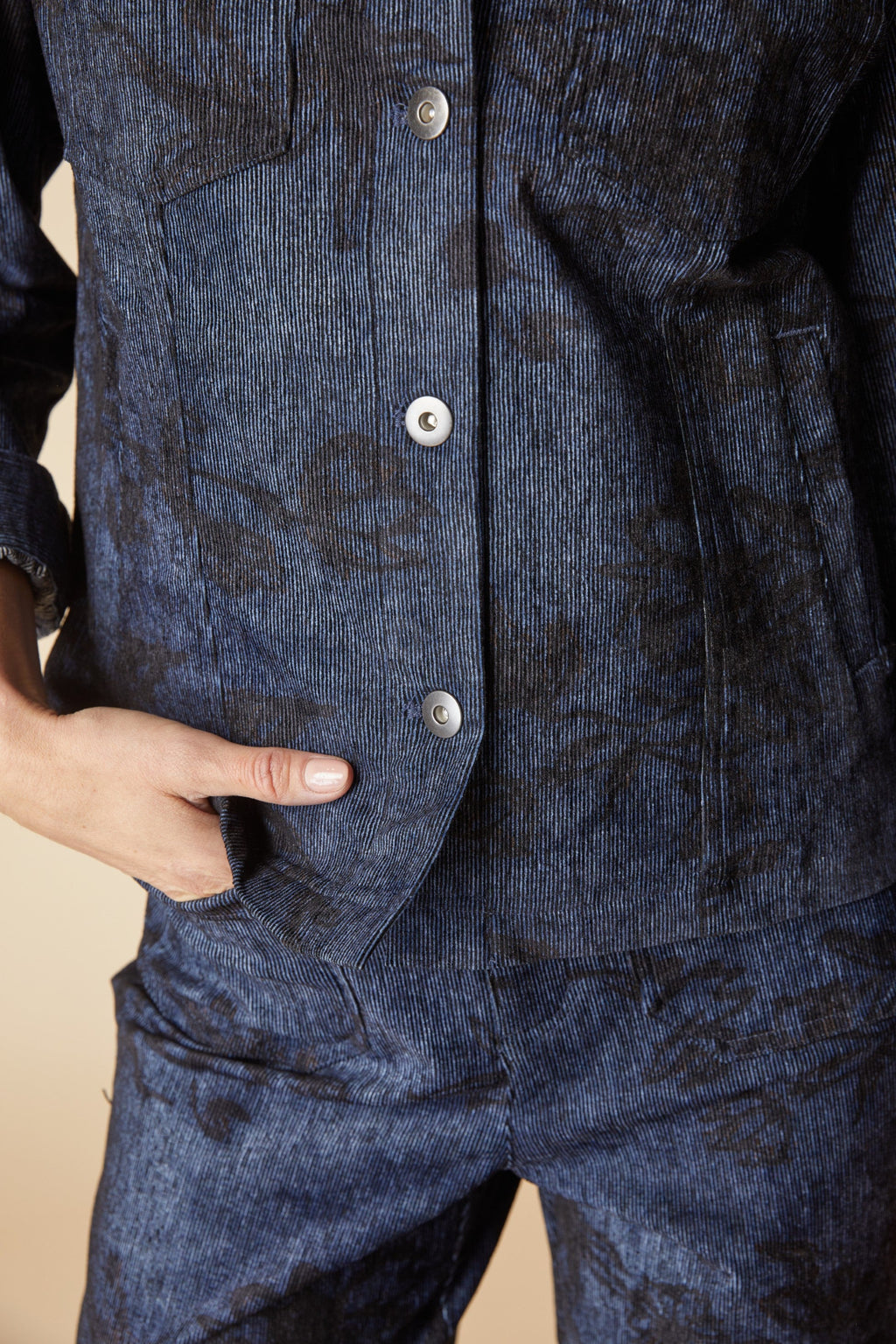 Habitat's Luxe Cord Boyfriend Jacket in Navy