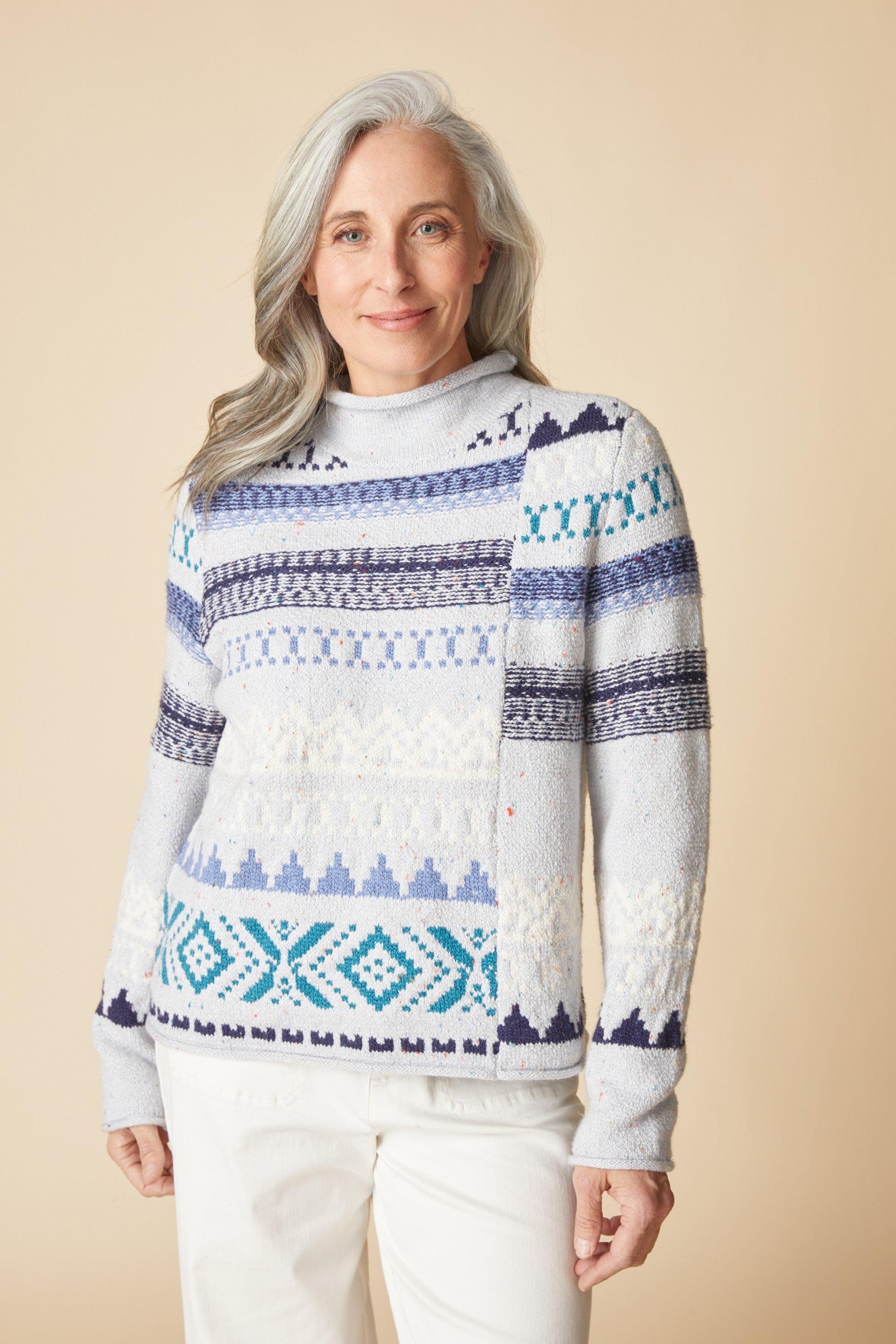  Habitat's Snow Day Snowdrift Sweater in Mist