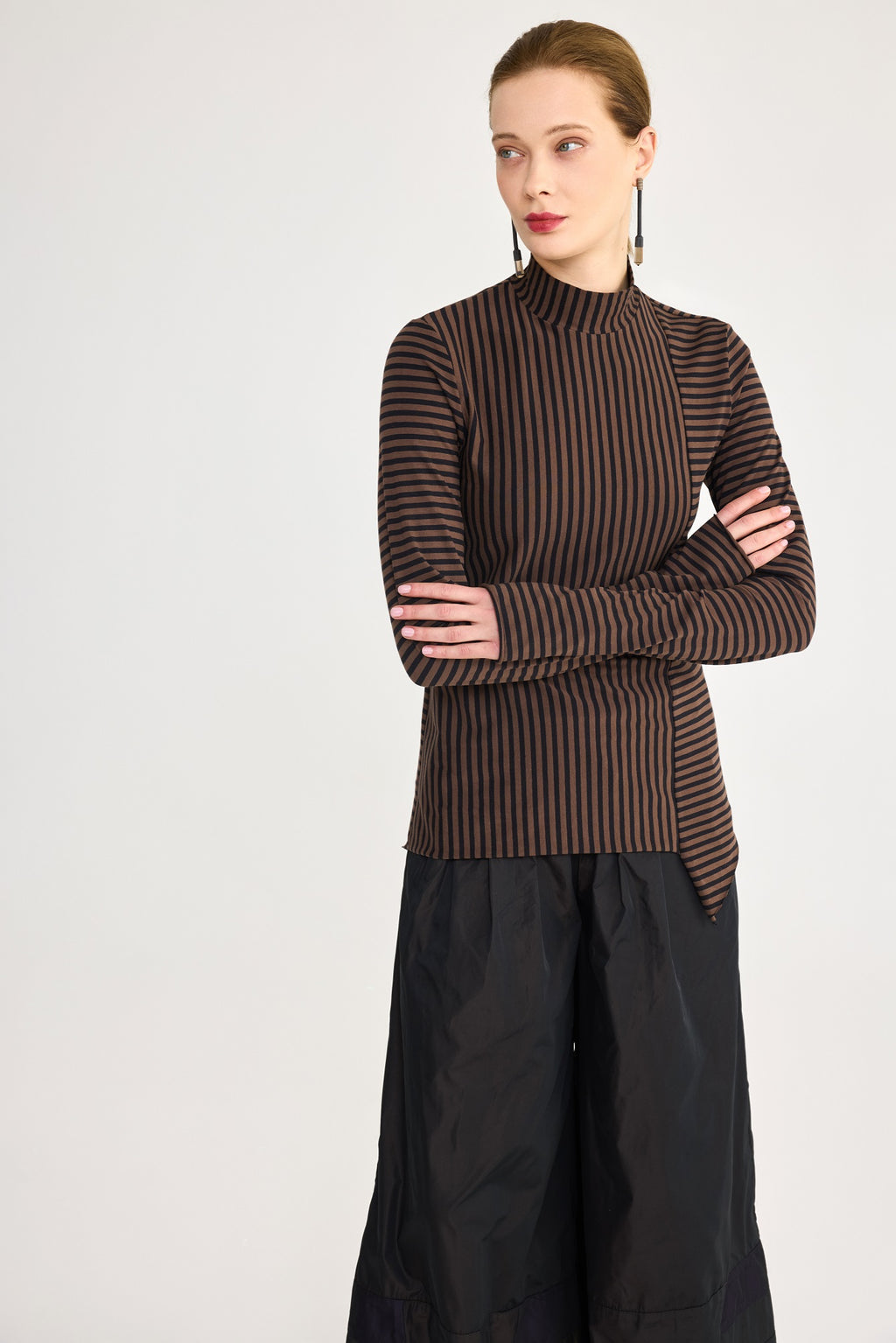 Luukaa's Calla Striped Turtleneck Top 