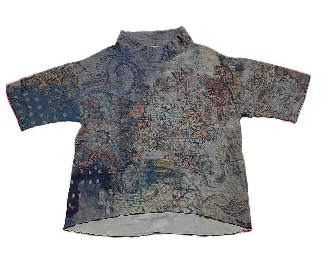 3 Potato Artist Print Hi-Lo Tunic Top 