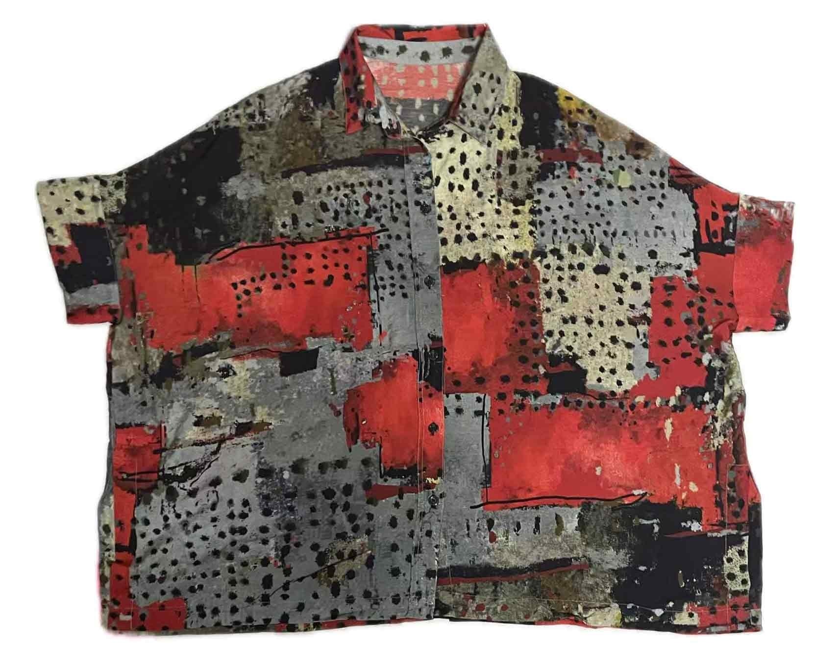 Artist Print Button Front Top