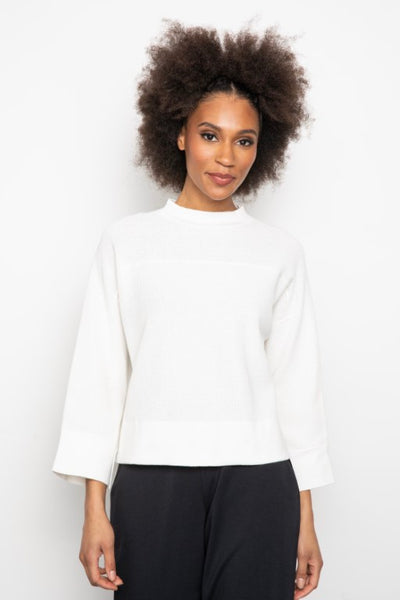 Liv by Habitat Thermal Dolman Top. Funnel neck, dolman sleeves, long sleeves, boxy fit. White