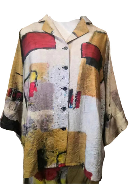 3 Potato Artist Print Camp Jacket