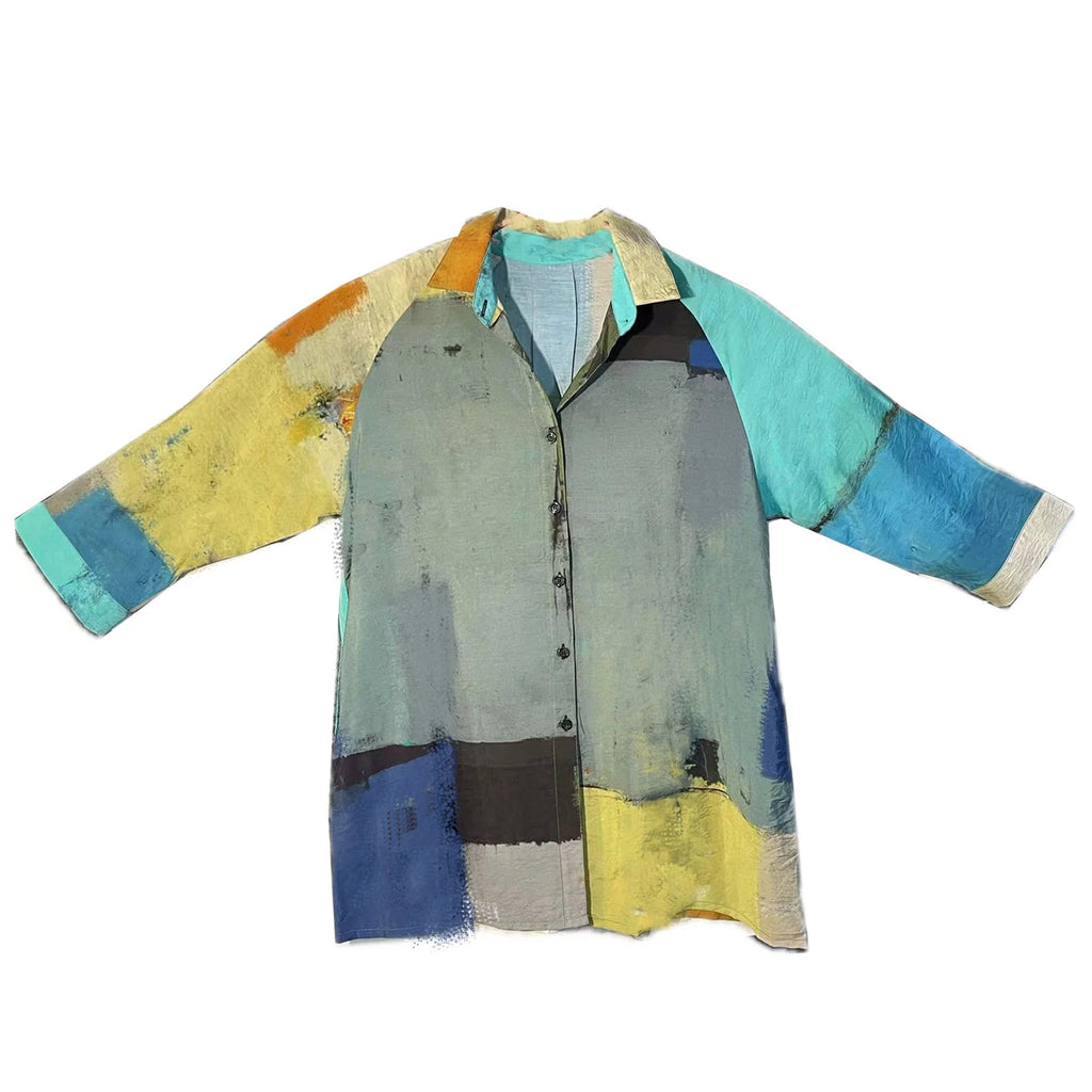 Artist Print Button Front Shirt