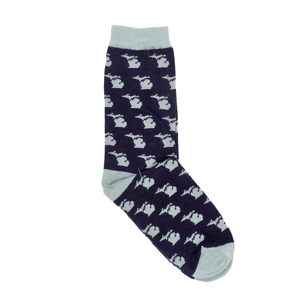 Michigan Mitten Socks / Navy